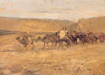 "Caravan in the desert", Romualdo Locatelli (1934)